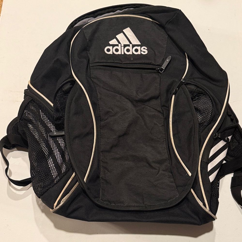 Adidas Black and White Men's Backpack